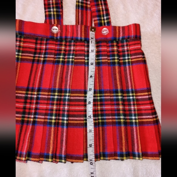 Lord & Taylor | VINTAGE Girls Tartan Plaid Pleated Jumper Skirt Size 4 Girls - Picture 4 of 10